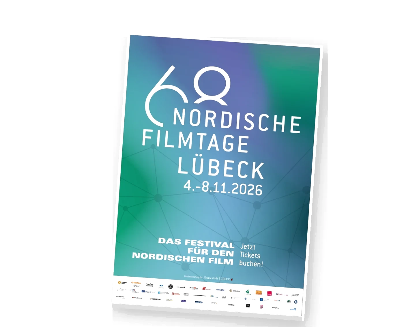 Digitales Plakatmockup der 68. Nordischen Filmtage Lübeck 2026