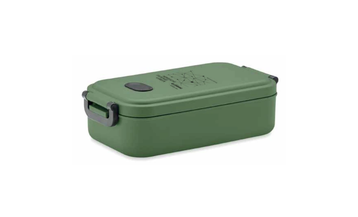 Grüne Lunchbox mit Festivalgrafik der Nordischen Filmtage Lübeck