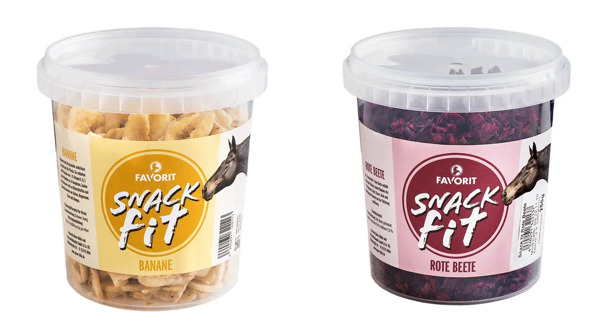 Favorit Snack Fit in den Sorten Banane und Rote Beete